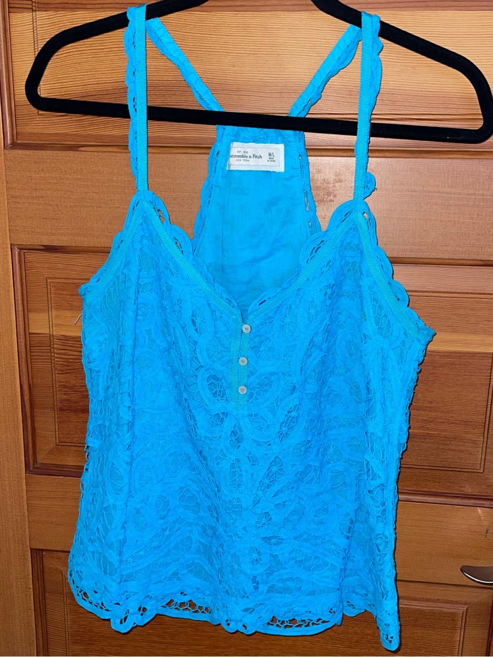RARE Abercrombie & Fitch Battenberg Lace Camisole Tank - EUC - M/L